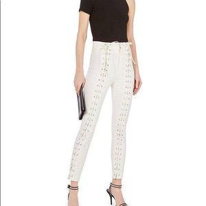 NWT A.L.C. Kerrigan Lace-Up Skinny Pants - White